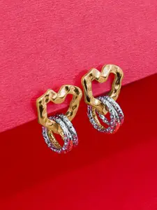 VAGHBHATT Heart Shaped Studs Earrings