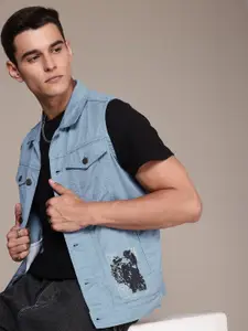 The Roadster Life Co. Sleeveless Pure Cotton Tailored Jacket