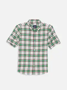Allen Solly Junior Boys Slim Fit Opaque Checked Casual Shirt