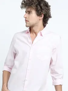 Highlander Men Slim Fit Solid Casual Shirt