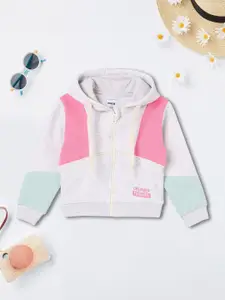 max Girls Colourblocked Hooded Sweatshirt