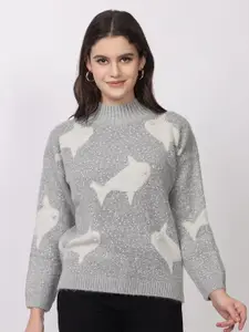 Lory Women Graphic Printed Woollen Pullover