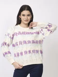 Lory Women Self Design Woollen Pullover