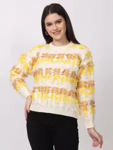 Lory Women Printed Woollen Pullover Sweater