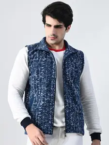 BAESD Men Floral Fleece Lightweight Open Front Jacket with Embroidered