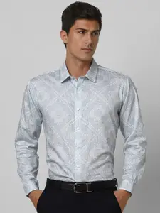 V Dot Men Slim Fit Opaque Printed Party Shirt