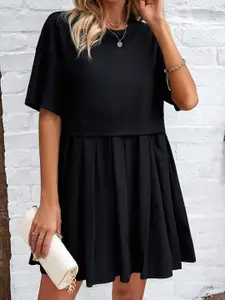 all about you Pleated Fit & Flare Dress