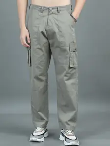 PAUL STREET Men Relaxed Loose Fit Cargos Trousers