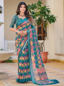 Anouk Ethnic Motifs Printed Saree With Blouse Piece