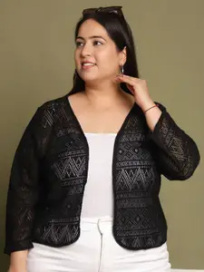 UnaOne Women Embroidered Shrug