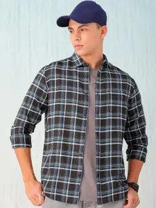 Hardsoda by The Indian Garage Co Men Black Checked Casual Shirt