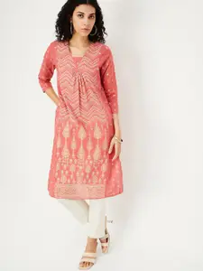 max Women Geometric Dyed Kurta
