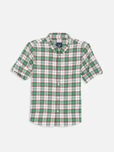 Allen Solly Junior Boys Slim Fit Opaque Checked Casual Shirt