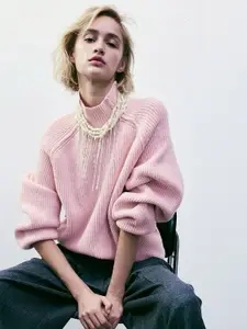 H&M Rib-Knit Turtleneck Jumper