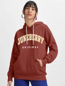 JUNEBERRY Women  Oversized  Hooded Pullover Sweatshirt