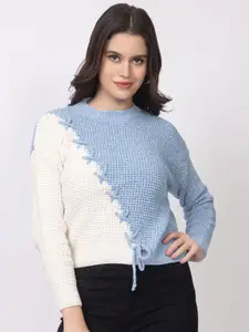 Lory Women Open Knit Woollen Pullover