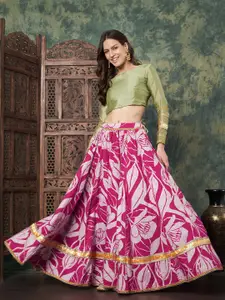 KALINI Women's Floral Print Lehenga Choli Set