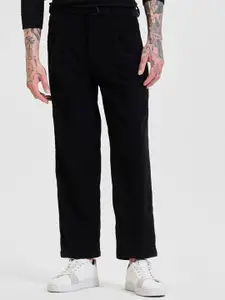 Snitch Men Relaxed Loose Fit Pleated Trousers