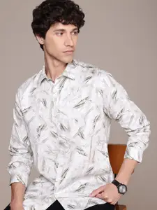 French Connection Slim Fit Opaque Abstract Printed Pure Cotton Casual Shirt