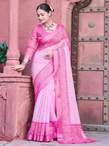 Anouk Bandhani Printed Zari Saree