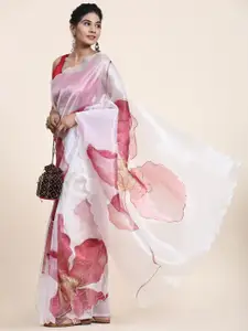 Anouk Floral Printed Embroidered Saree