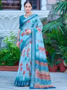 Anouk Floral Printed Zari Saree