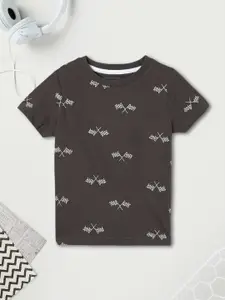 max Boys Conversational Printed Round Neck Cotton T-shirt