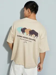 MAX URB_N Men Oversized Back Printed T-shirt