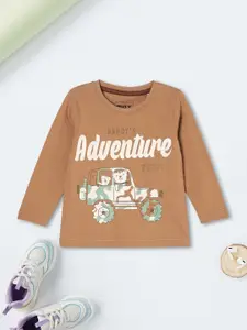 max Boys Graphic Printed Round Neck Cotton T-shirt