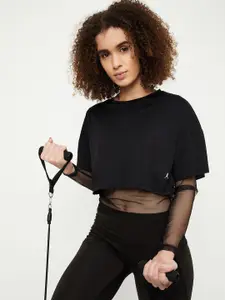 max Women Solid Round Neck T-shirt