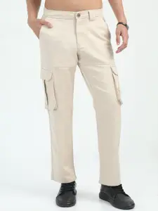 NEVER NEUD Men Relaxed Straight Fit La Belle Cargos Trousers