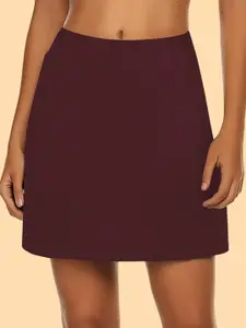 Jawdrobe High-Rise Above Knee Length Flared Skorts