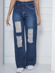 Kotty Women Straight Fit High-Rise Stretchable Jeans