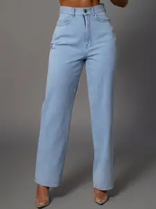 Kotty Women Straight Fit High-Rise Stretchable Jeans