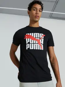 Puma Ess Graphic Printed Slim Fit Short Sleeve T-Shirt