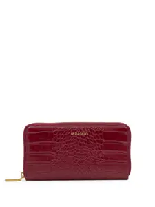 MIRAGGIO Rumi Red Zip Around Wallet