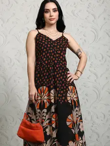 Vishudh Ethnic Motifs Print Maxi Dress