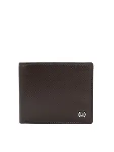 Da Milano Men Animal Textured Leather Two Fold Wallet
