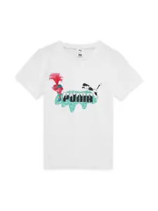 Puma x Trolls Boys Graphic Printed Cotton T-Shirt