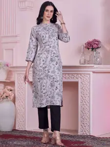 Anouk Women Floral Printed Thread Work Kurta
