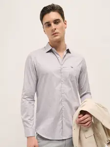 THE BEAR HOUSE Men Spread Collar Conversational Printed Cotton Tailored Fit Formal Shirt