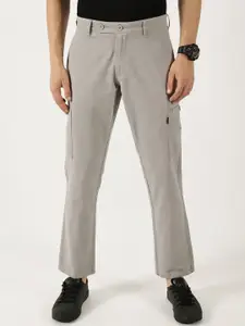 Thomas Scott Men Smart Pure Cotton Mid-Rise Straight Fit Trousers