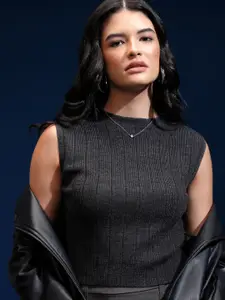 Tokyo Talkies Women Turtle Neck Pullover Sweater