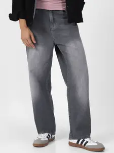 Urbano Fashion Men Loose Relaxed Fit Heavy Fade Jeans