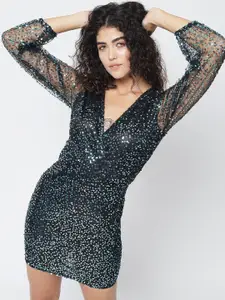 BAESD Embellished Puff Sleeve Mini Dress