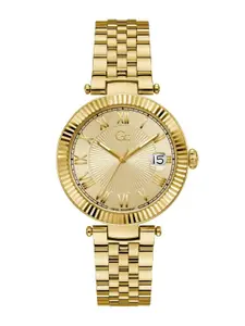 GC Women Brass Dial & Stainless Steel Bracelet Style Straps Analogue Watch Z36002L6MF