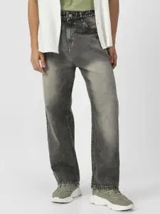 Urbano Fashion Men Loose Relaxed Fit Heavy Fade Jeans