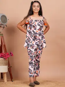 Utsav Fashion Girls Printed Top with Palazzos