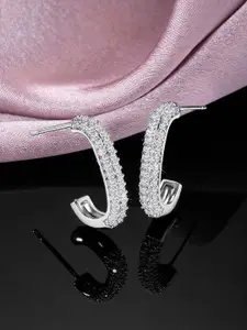 Peora Contemporary Half Hoop Earrings