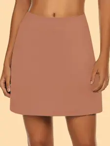 Jawdrobe High-Rise Above Knee Length Flared Skorts